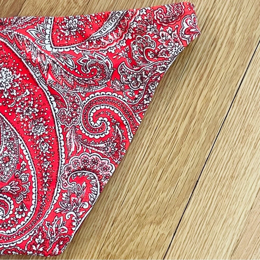 J. Crew Red Paisley Bikini Bottom - Picture 9 of 11
